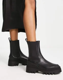 & Other Stories Leather Chunky Sole Boots In
