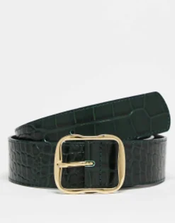 & Other Stories Mid Waist Belt In Croc