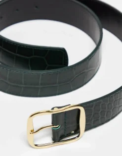 & Other Stories Mid Waist Belt In Croc