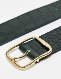 & Other Stories Mid Waist Belt In Croc