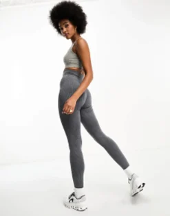 4505 Tall Icon Seamless Rib Legging In Grey