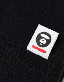 Aape By A Bathing Ape Now Beanie In With Logo Embroidery And Badge