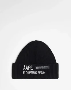 Aape By A Bathing Ape Worker Beanie In With Logo Embroidery