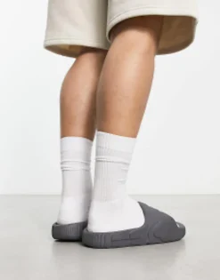 Adidas Original Adilette 22 Sliders In Dark