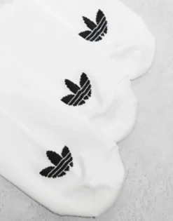 Adidas Originals Adicolor Trefoil 3 Pack Trefoil Trainer Socks In