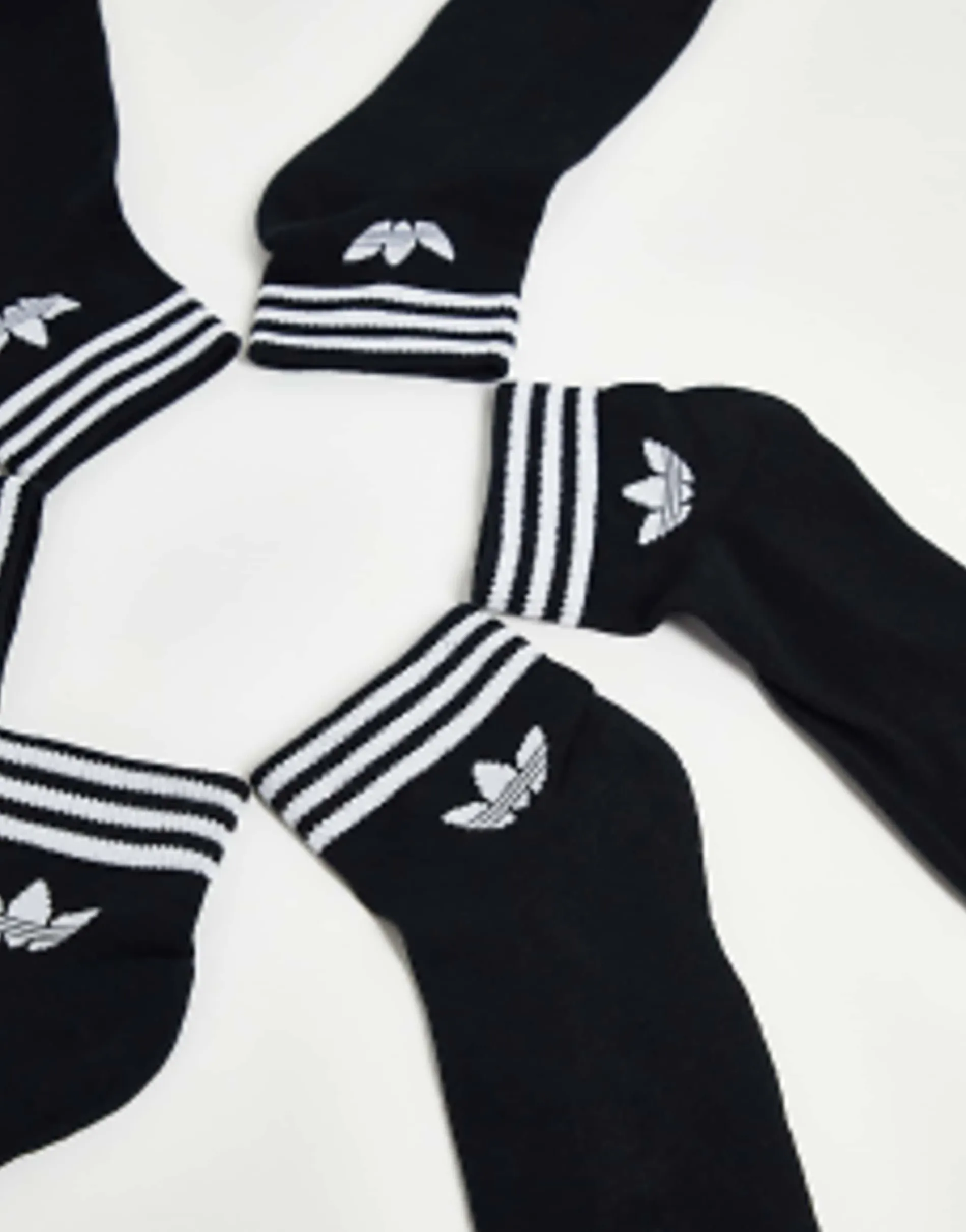 Adidas Originals Adicolor Trefoil 3 Pack Ankle Socks In