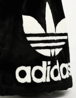Adidas Originals 'Neutral Court' Faux Fur Coat With Trefoil In