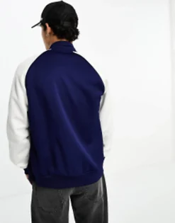 Adidas Originals Superstar Trackjacket In Navy And White