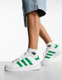 Adidas Originals Superstar Xlg Trainers In Future /Green