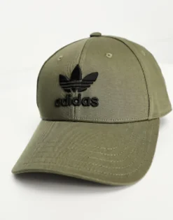 Adidas Originals Trefoil Cap In Olive Khaki