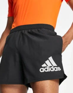 Adidas Running Run It Logo Shorts In