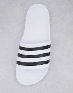 Adidas Swim Adilette Sliders In And Black