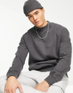 Adpt Ribbed Fisherman Beanie In Dark Grey