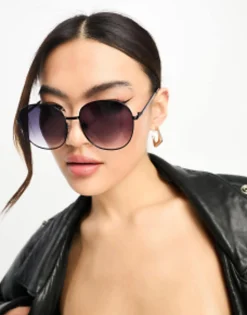 Aire Atria Oversized Circle Sunglasses In