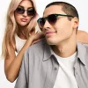 Aj Morgan Grad School Retro Round Festival Sunglasses In Two-Tone
