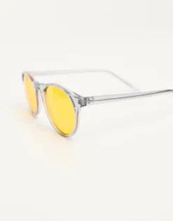 Aj Morgan Grad School Retro Round Sunglasses In With Amber Lens