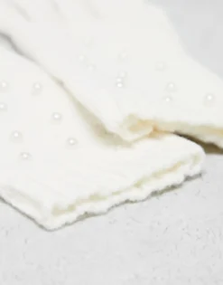Aldo Shaniee Pearl Embellished Gloves In