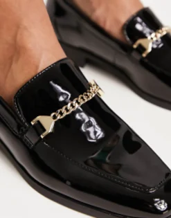 Aldo Valenaclya Chain Loafers In Patent