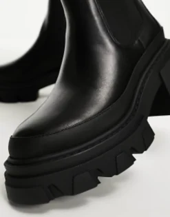 Aldo Wide Fit Talanariel Chunky Ankle Boots In Leather