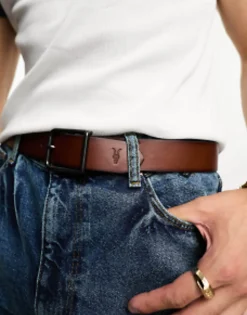 Allsaints 35Mm Leather Belt In Brown