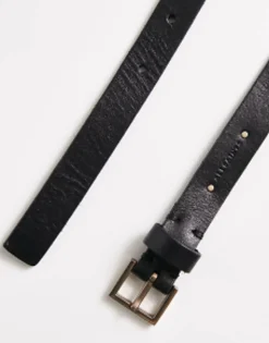 Allsaints 18Mm Leather Stud Belt In Black