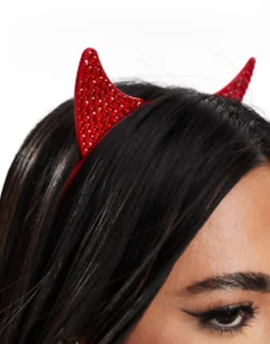 Ann Summers Halloween Diamante Devil Horn Headband In
