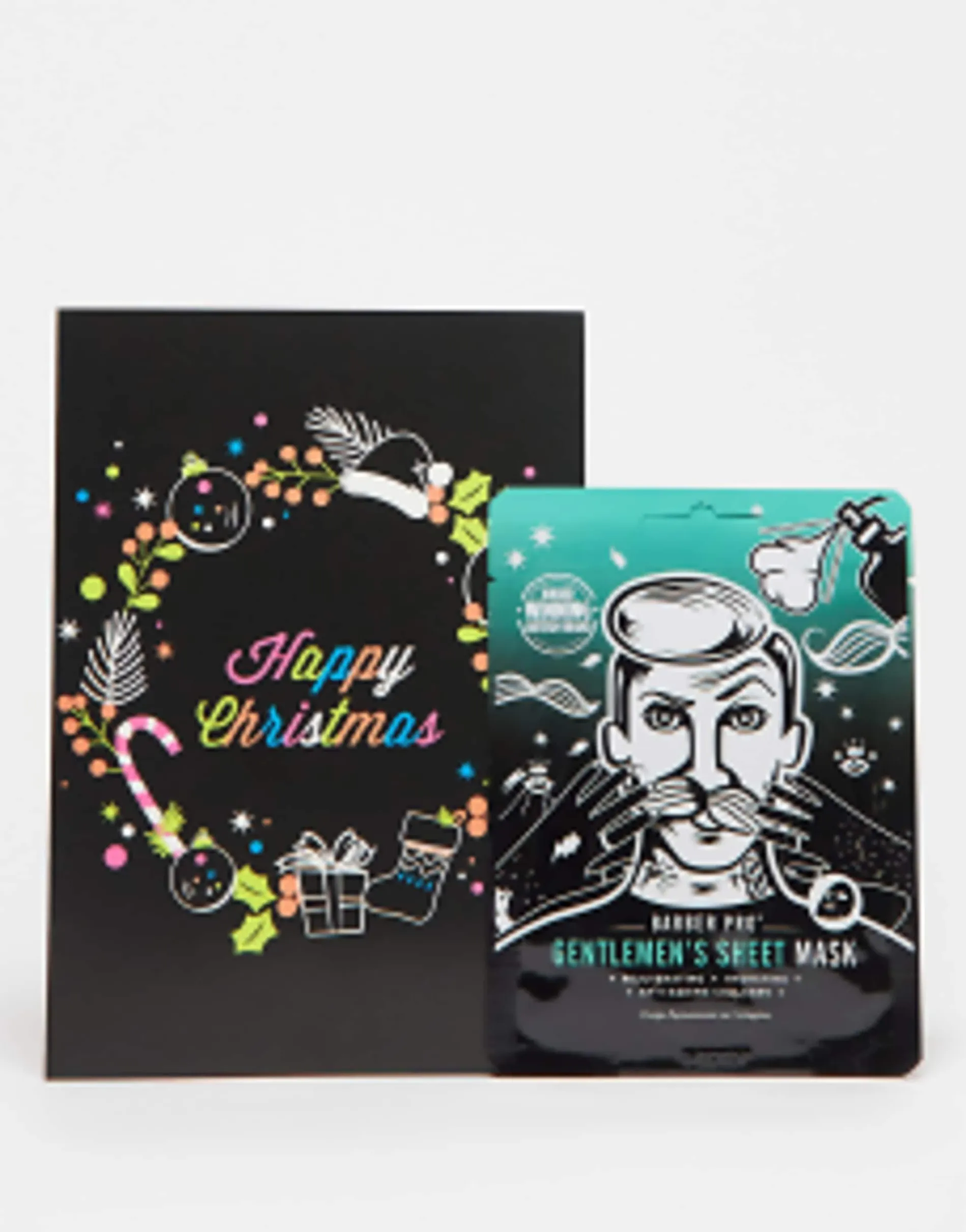 Barber Pro Christmask Card With Gentleman'S Face Mask