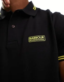 Barbour International Essential Tipped Short Sleeve Polo Shirt In