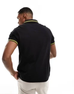 Barbour International Essential Tipped Short Sleeve Polo Shirt In
