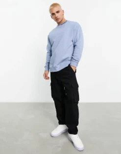 Barbour International Regent Mock Neck Sweatshirt In Blue