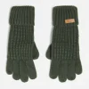 Barbour Saltburn Knitted Gloves In Khaki