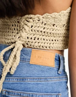 Bershka Roll Up Hem Denim Shorts In