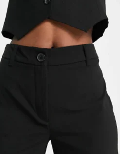 Bershka Wide Leg Slouchy Dad Tailored Trousers In
