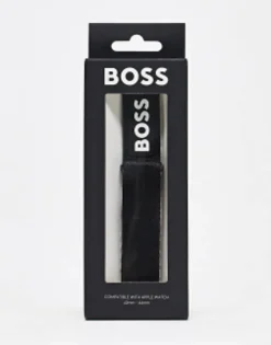 Boss Men'S Silicone Logo Apple Watch Strap In