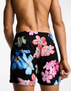 Boss Piranha Floral Print Swim Short In