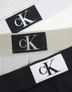 Calvin Klein Ck 96 3 Pack Cotton Low Rise Trunks In Multi