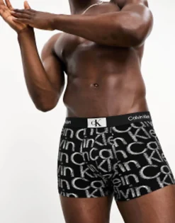 Calvin Klein Ck 96 Trunk In Logo Print