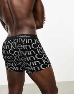 Calvin Klein Ck 96 Trunk In Logo Print