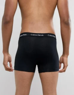 Calvin Klein Cotton Stretch 3 Pack Trunks In