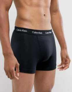 Calvin Klein Cotton Stretch 3 Pack Trunks In