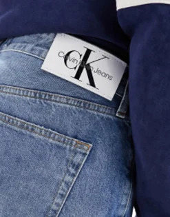 Calvin Klein Jeans Cc Regular Denim Shorts In Light Wash Blue