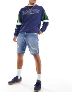 Calvin Klein Jeans Cc Regular Denim Shorts In Light Wash Blue