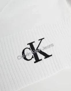 Calvin Klein Jeans Embroidered Scarf In White