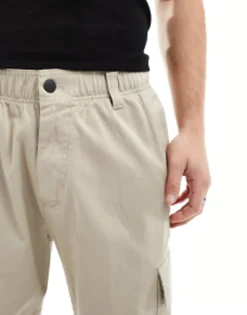 Calvin Klein Jeans Essential Regular Cargo Pants In Taupe