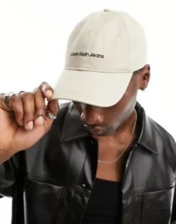 Calvin Klein Jeans Institutional Logo Cap In Taupe