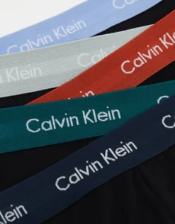 Calvin Klein 5-Pack Trunks With Coloured Waistband In