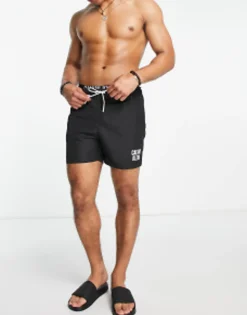 Calvin Klein Small Thigh Logo Swim Shorts In