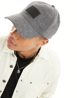 Calvin Klein Wool Cap In Charcoal