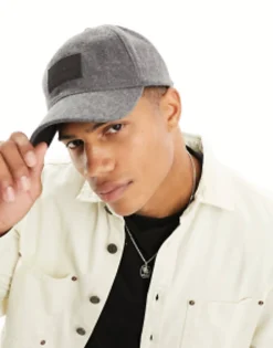 Calvin Klein Wool Cap In Charcoal