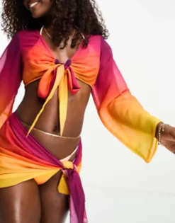 Candypants Bikini In Ombre Pink And Orange